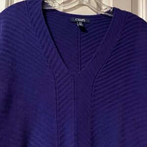 Chaps ~ Women’s ~ Sweater ~ Medium ~ Purple ~ 100 % Cotton